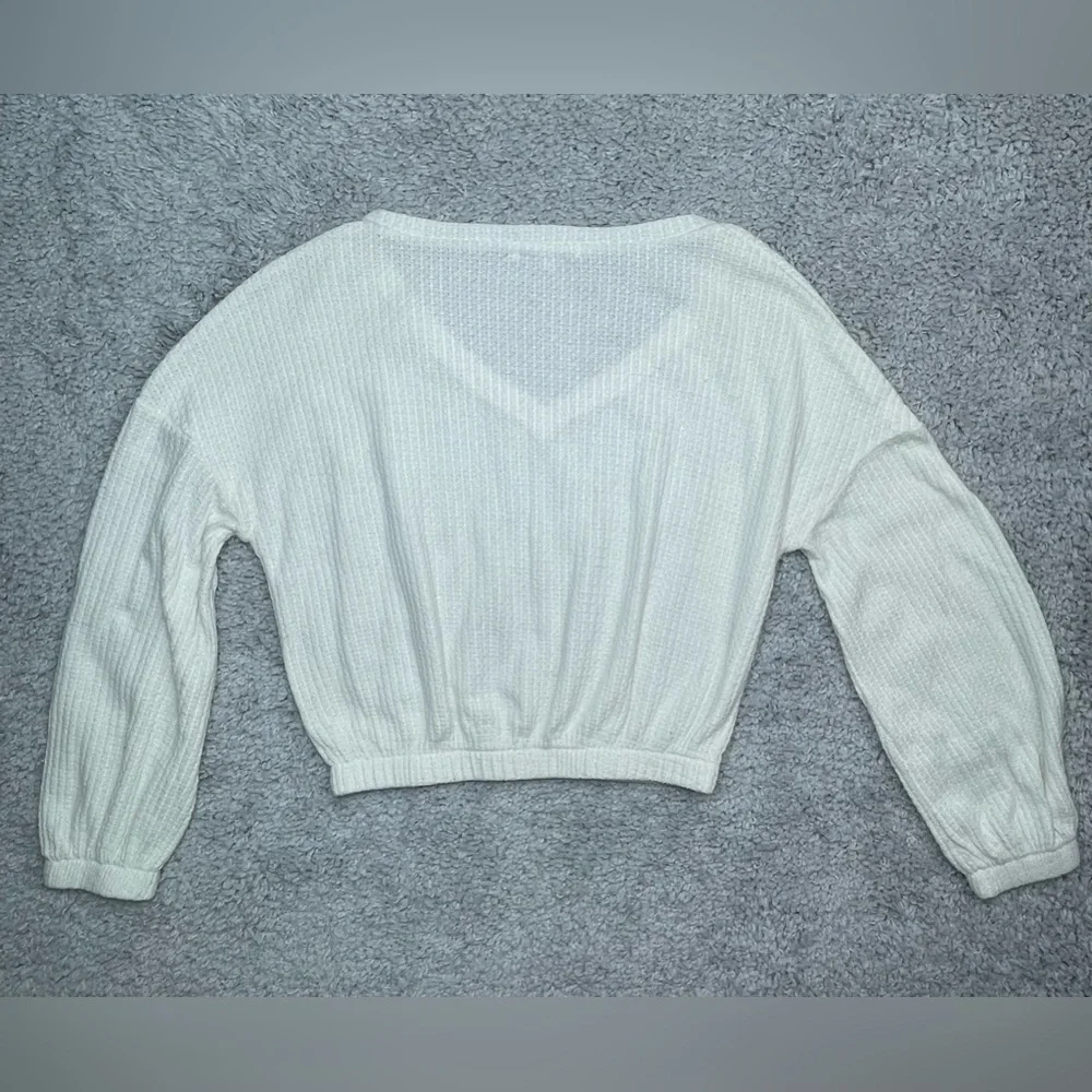 Moa Moa top Womens XS Waffle Knit V-Neck Long Sleeve Layering Warm Comfy Soft - Picture 4 of 5